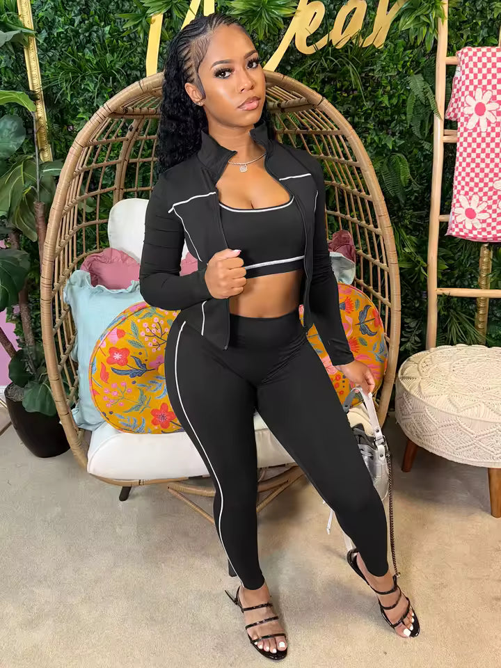 3 Piece Matching Tracksuit Set
