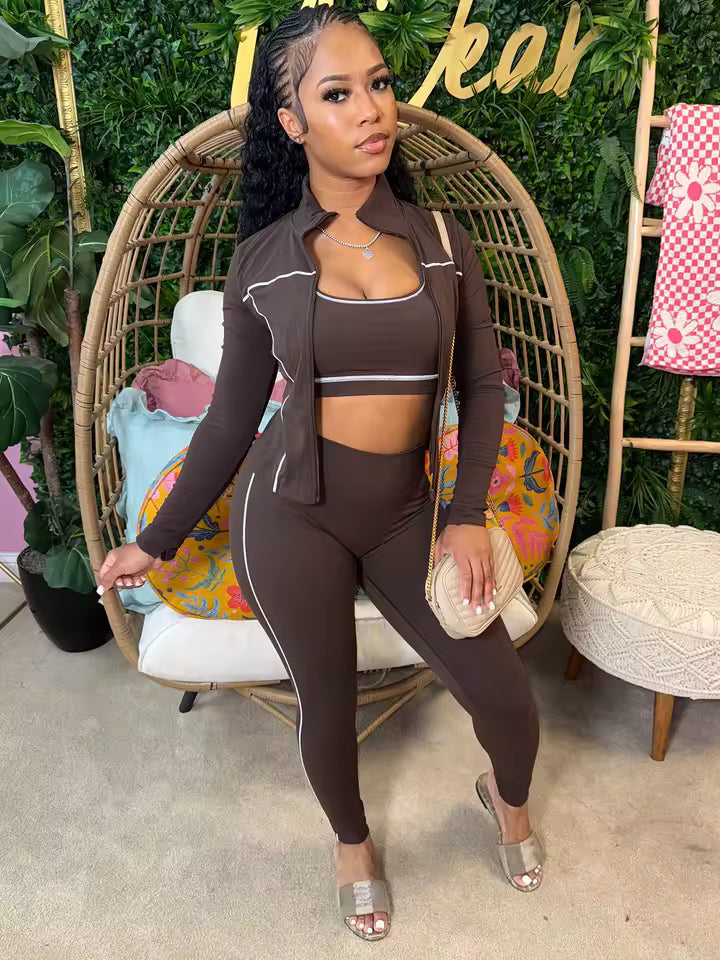 3 Piece Matching Tracksuit Set