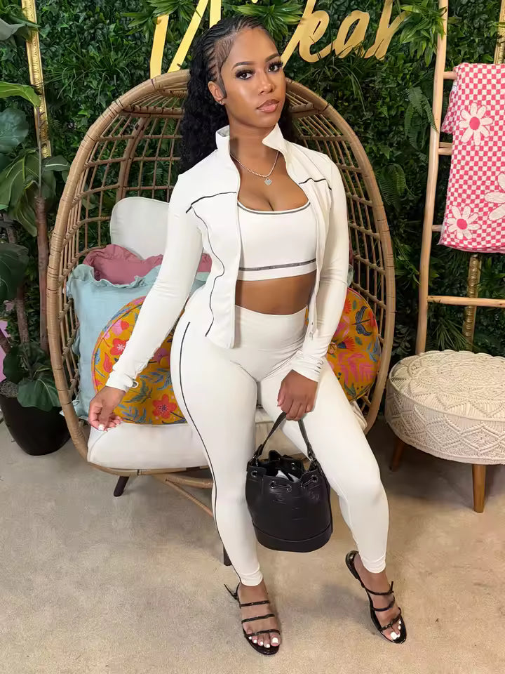 3 Piece Matching Tracksuit Set