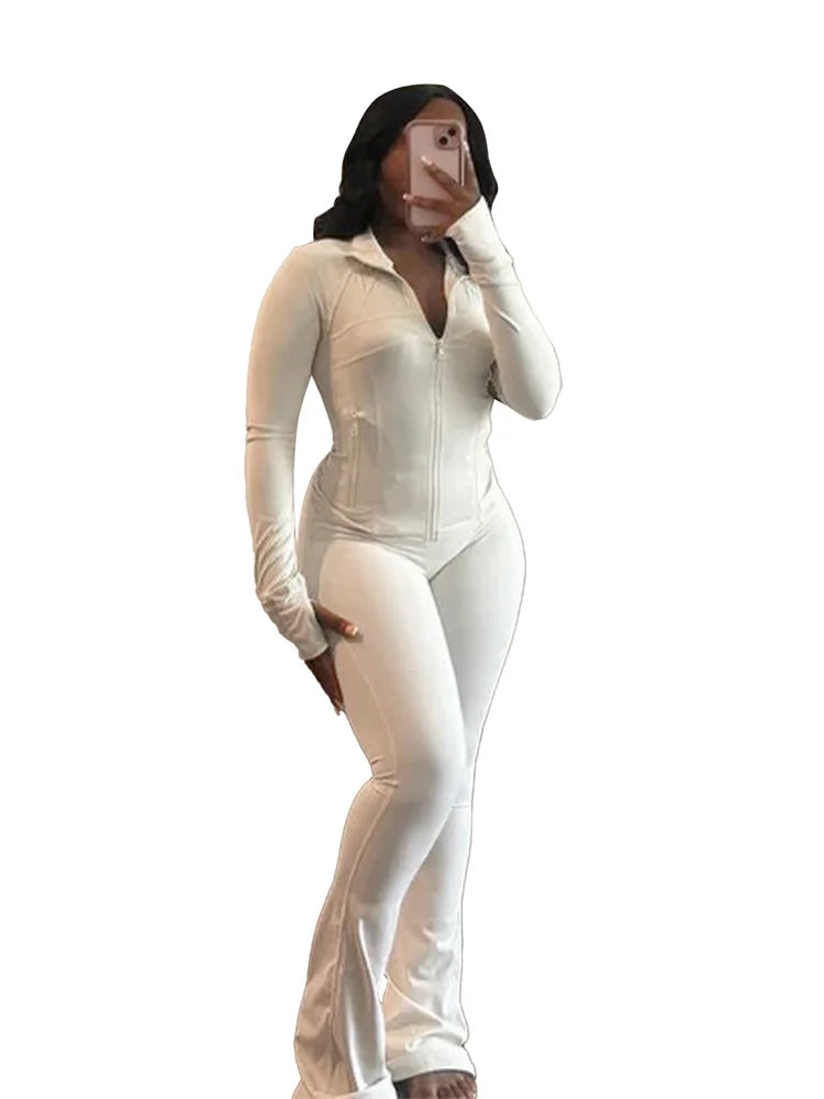 Turtleneck Jacket & Skinny Pants Set