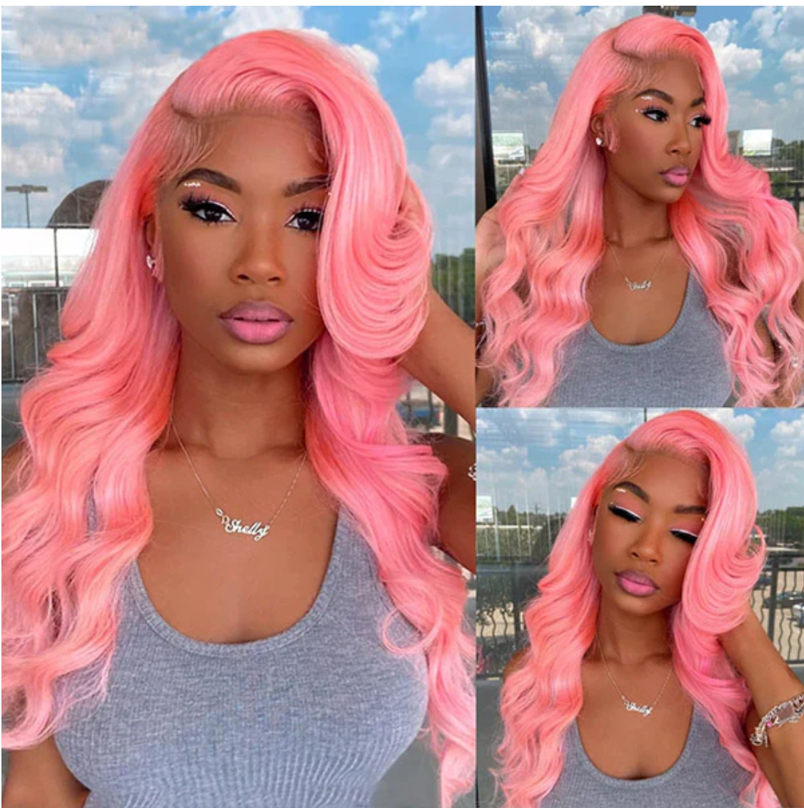 Barbie Pink Grade 10A Transparent HD Body Wave Lace Front Wig
