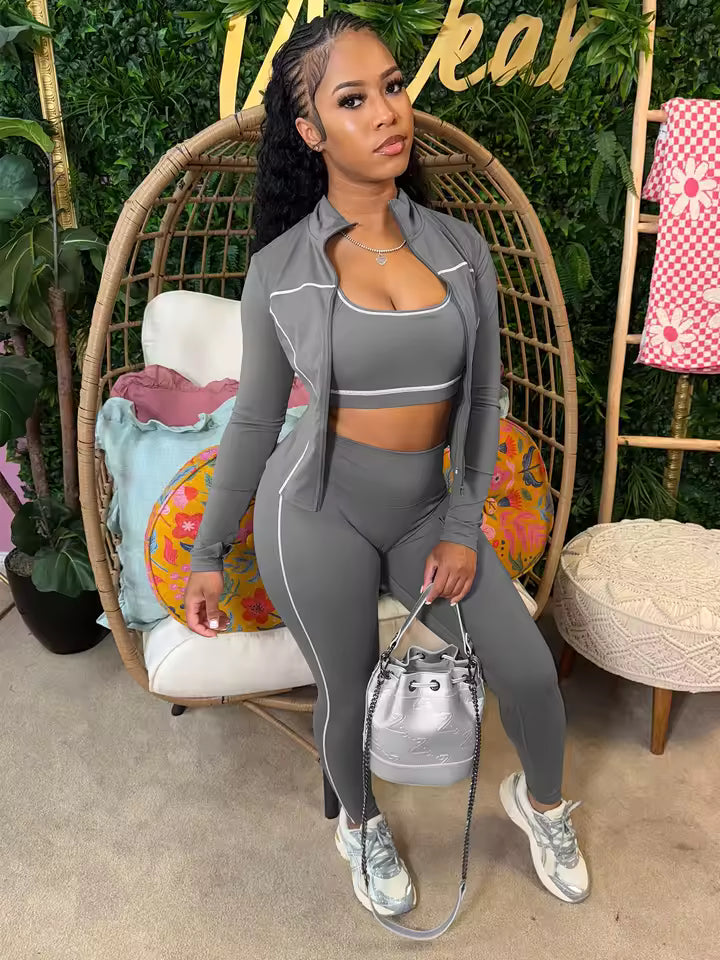 3 Piece Matching Tracksuit Set
