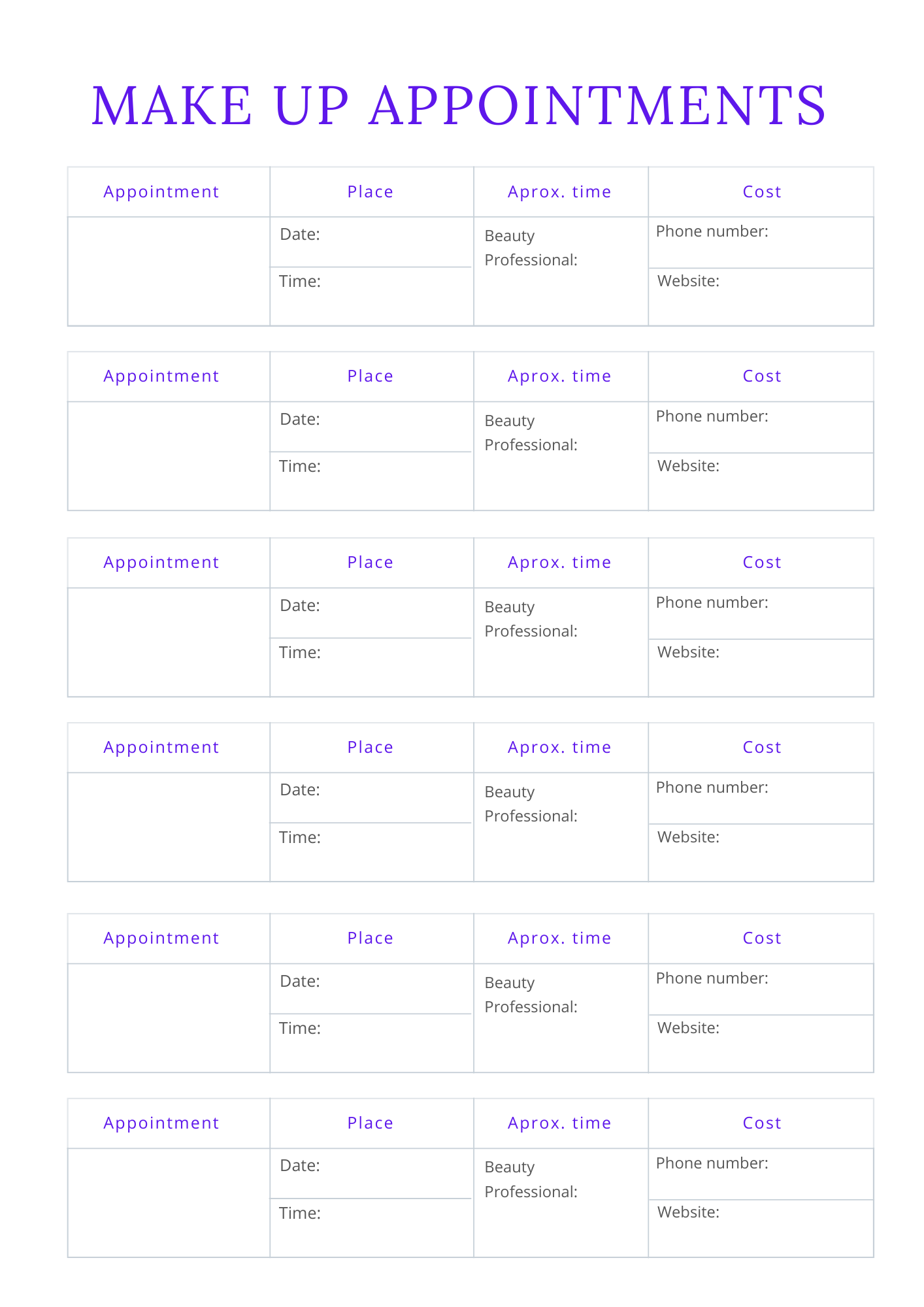 Self-Care Planner