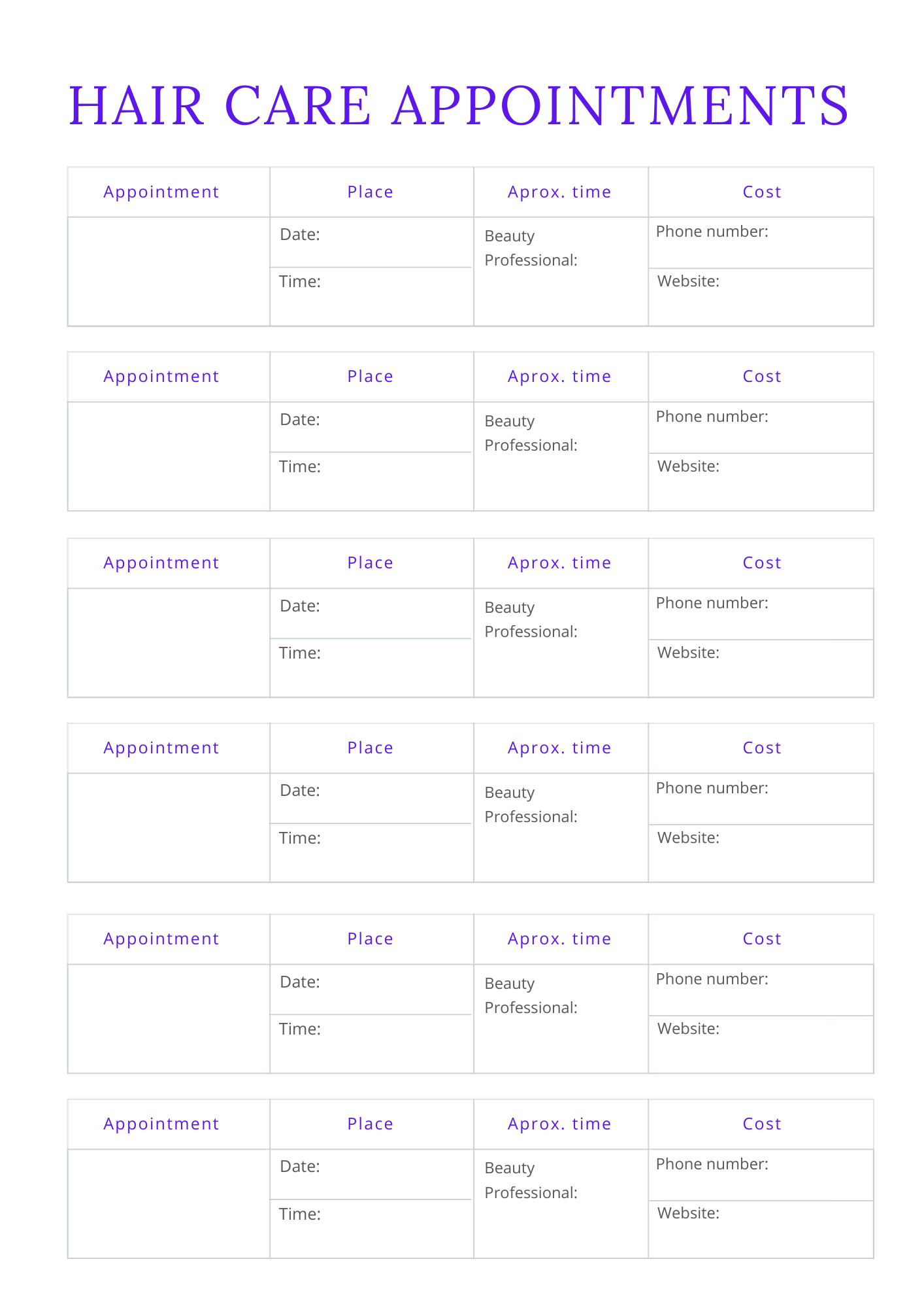 Self-Care Planner