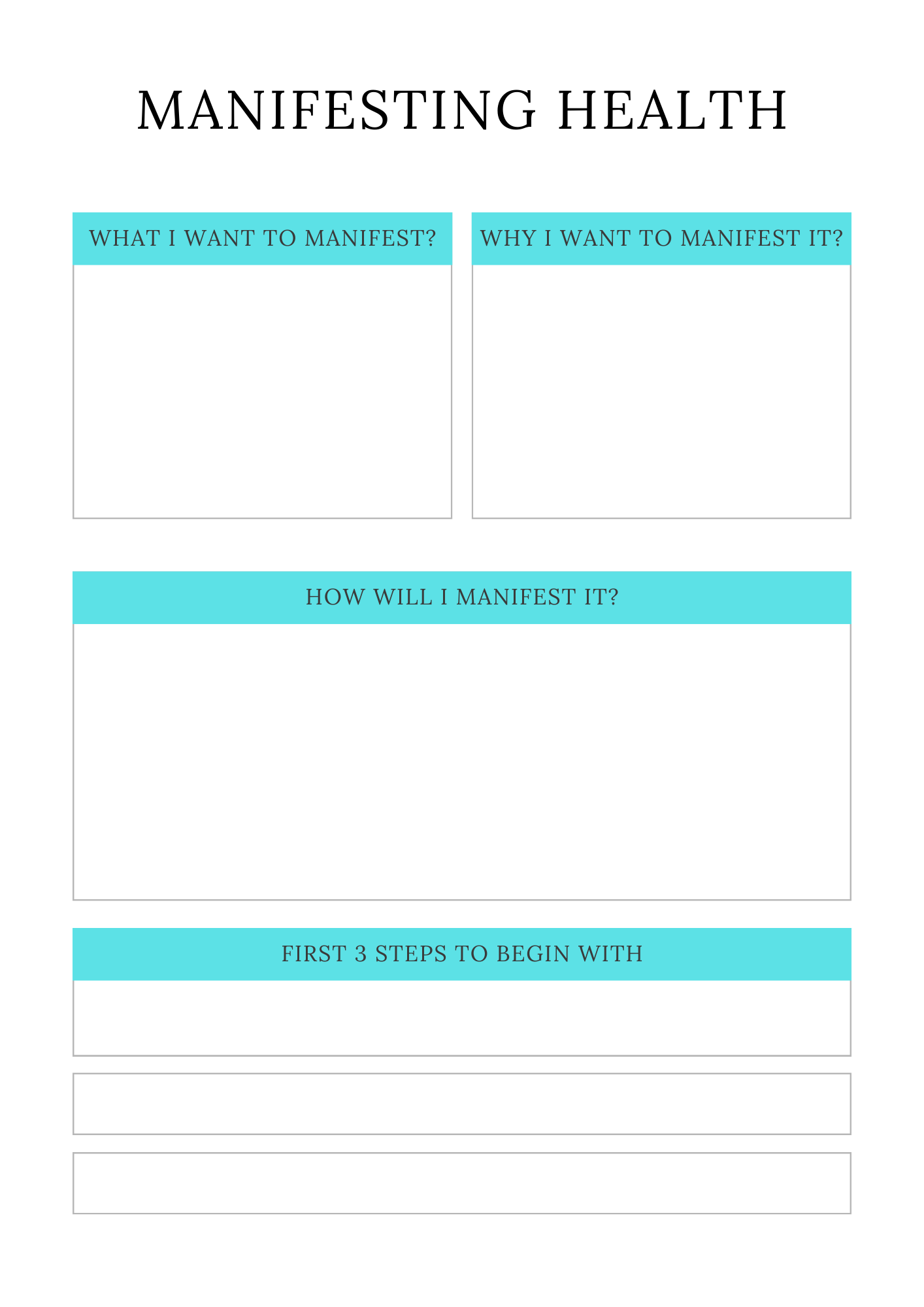 Manifestation Planner