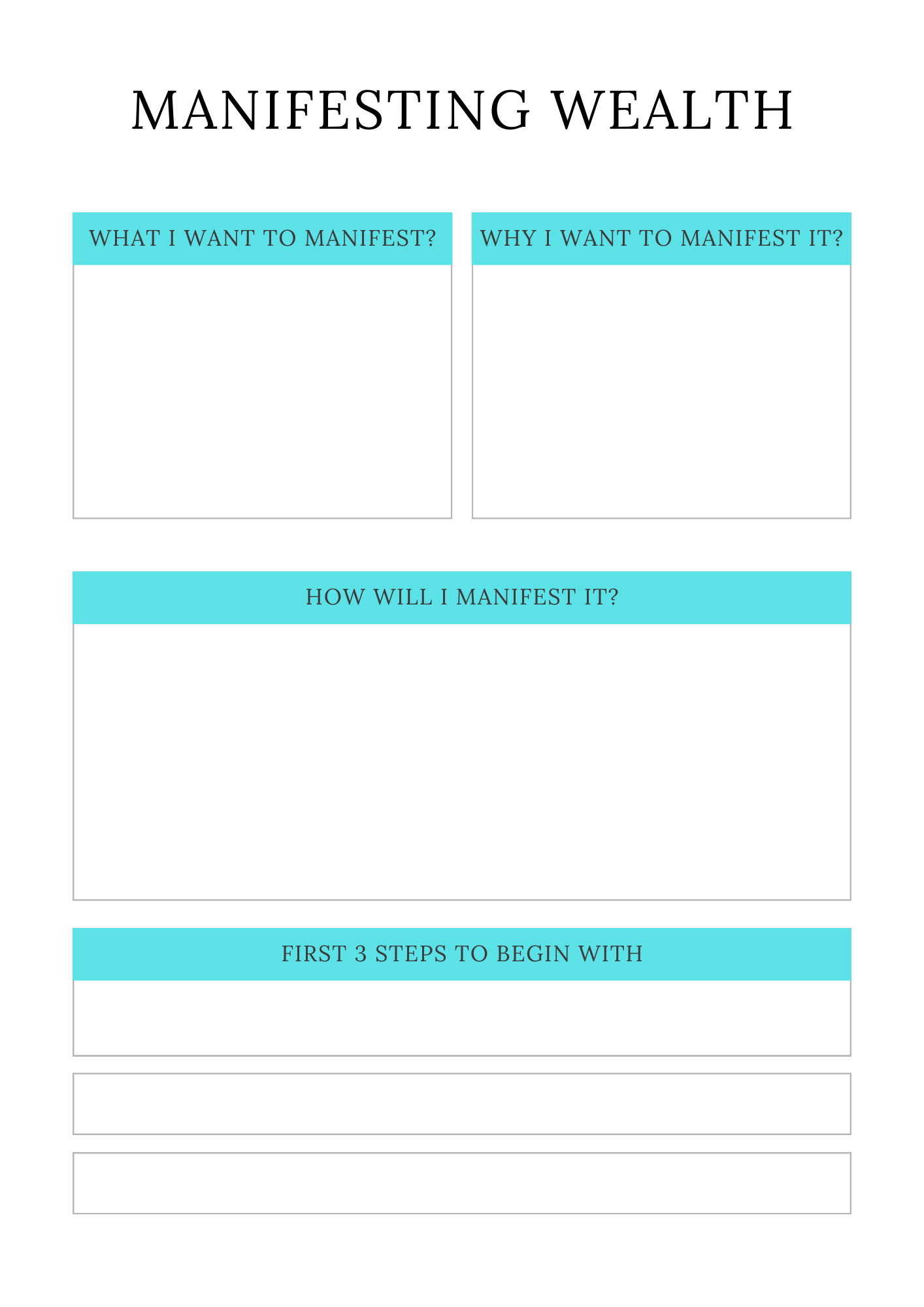 Manifestation Planner