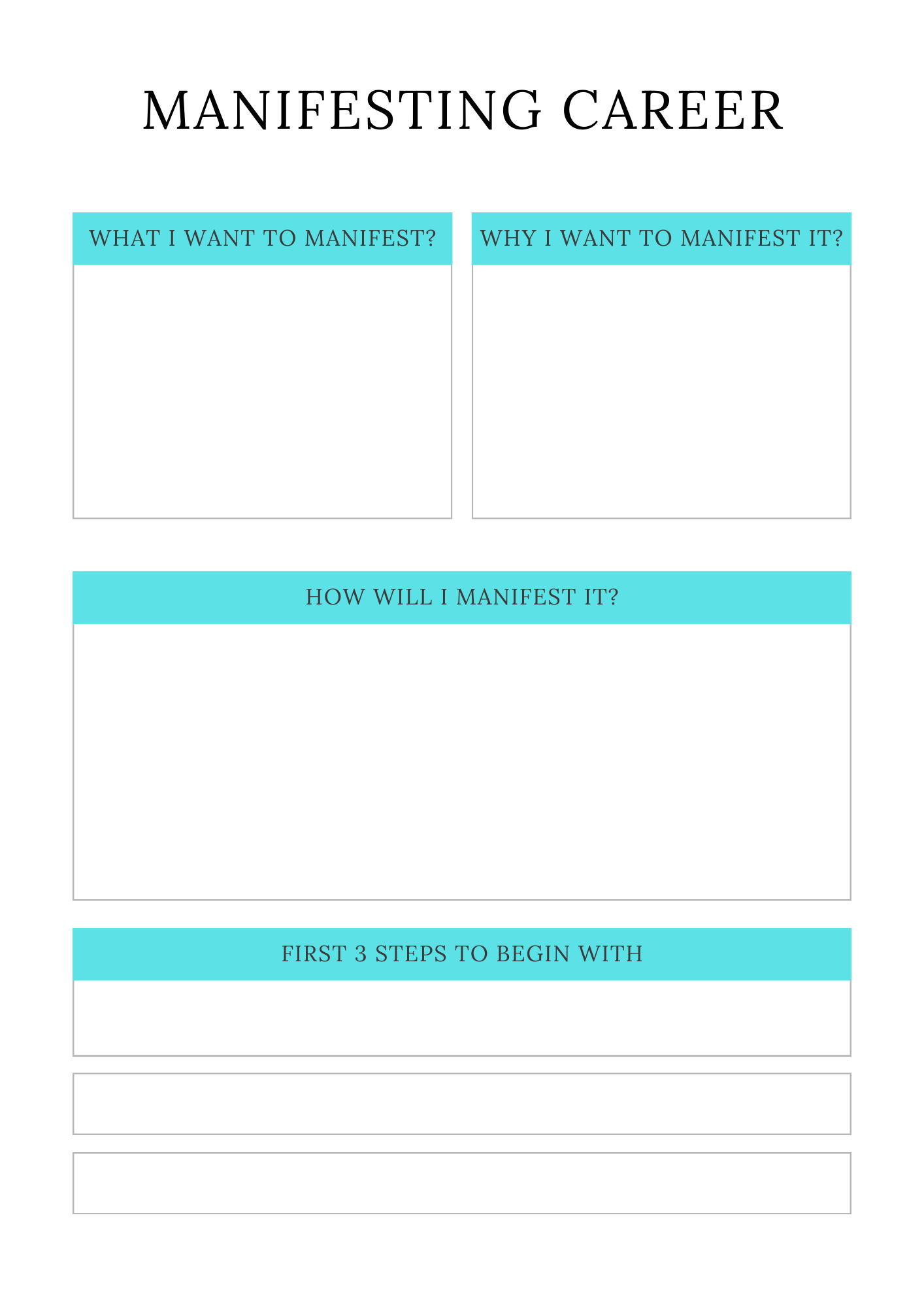 Manifestation Planner