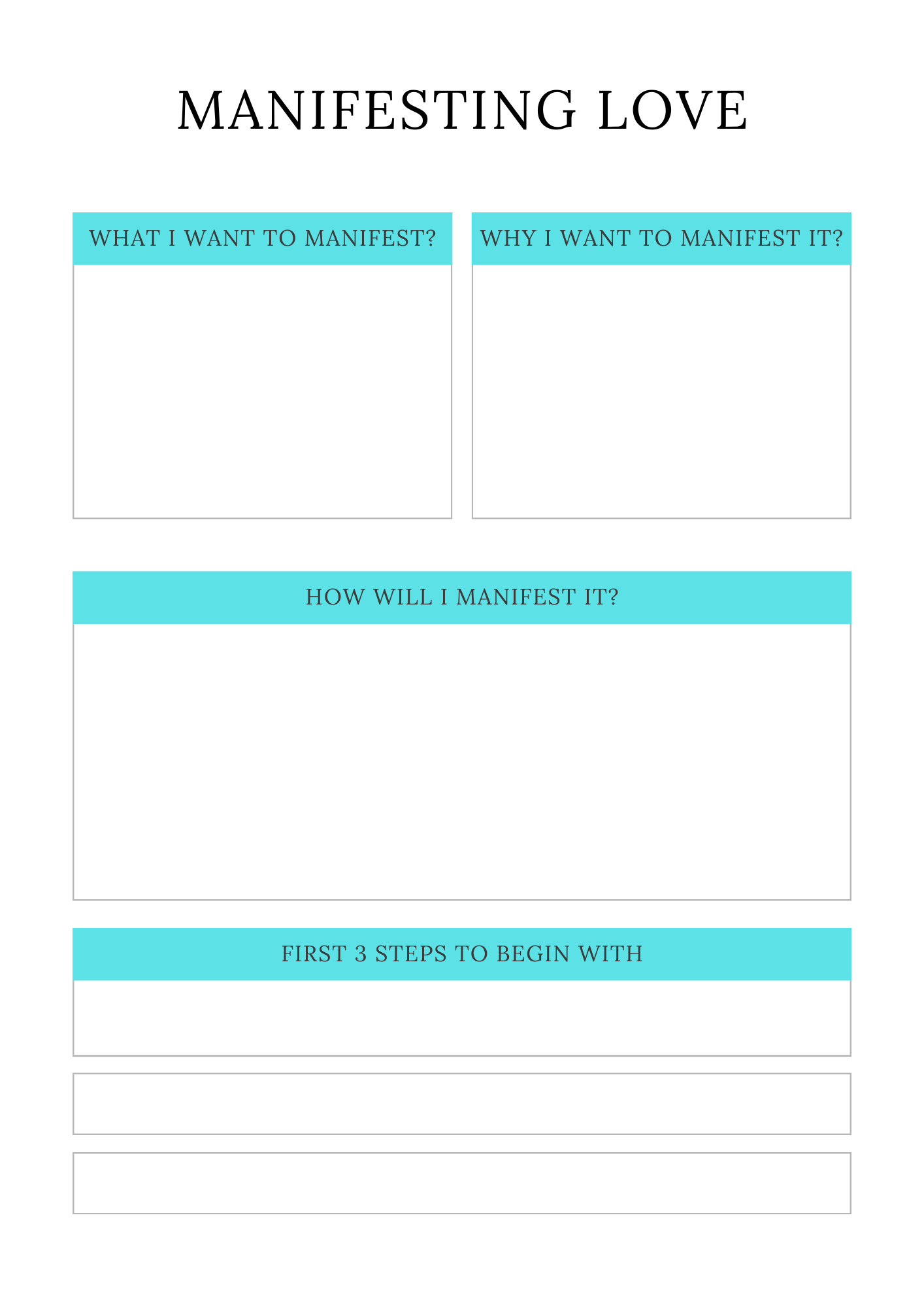 Manifestation Planner