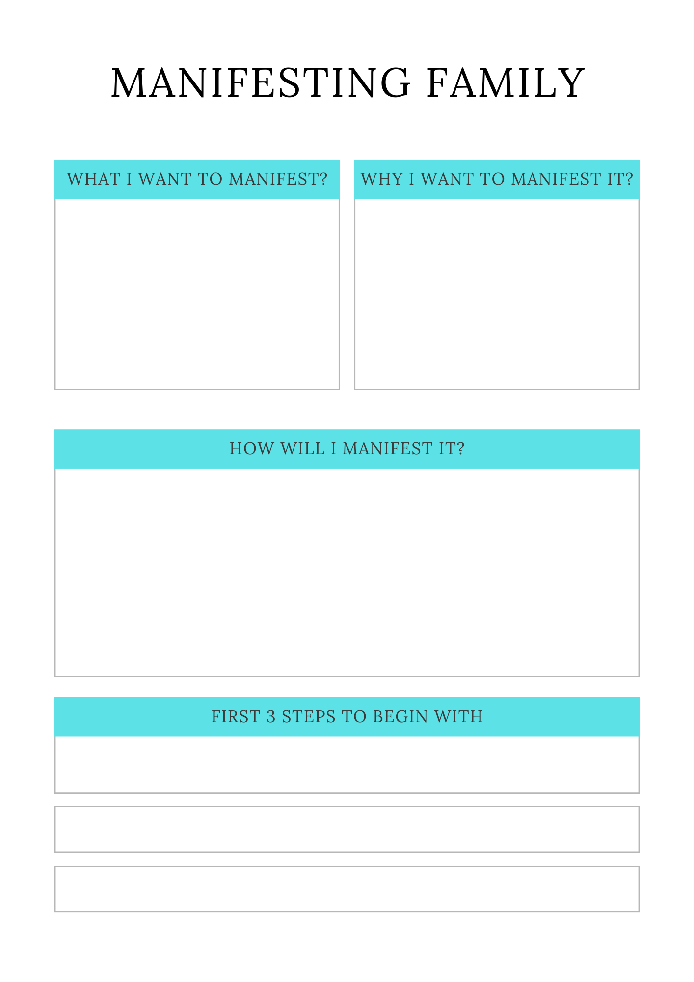 Manifestation Planner