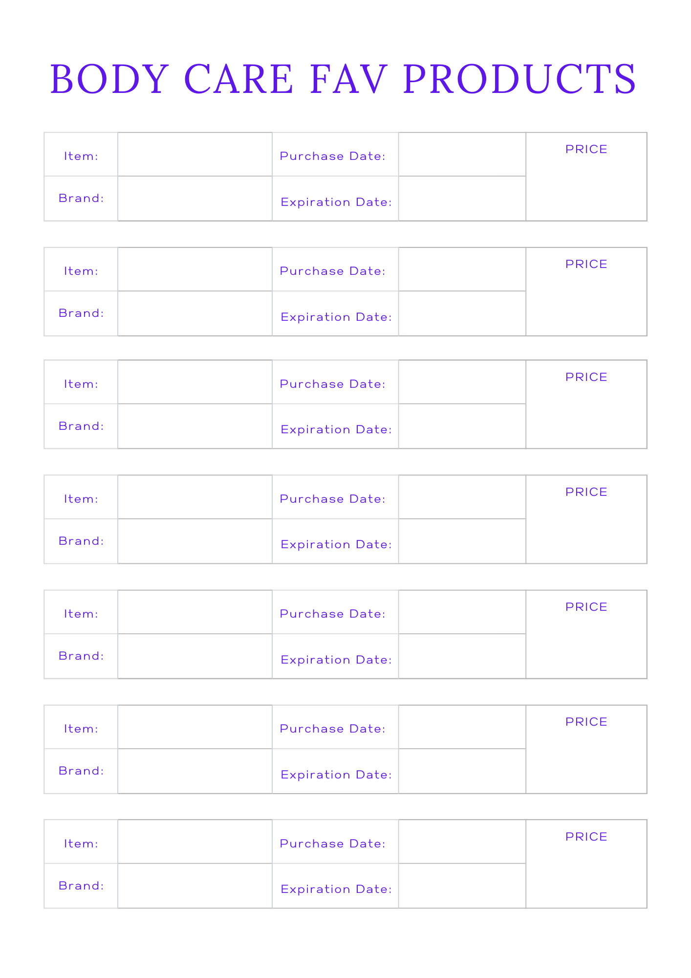 Self-Care Planner