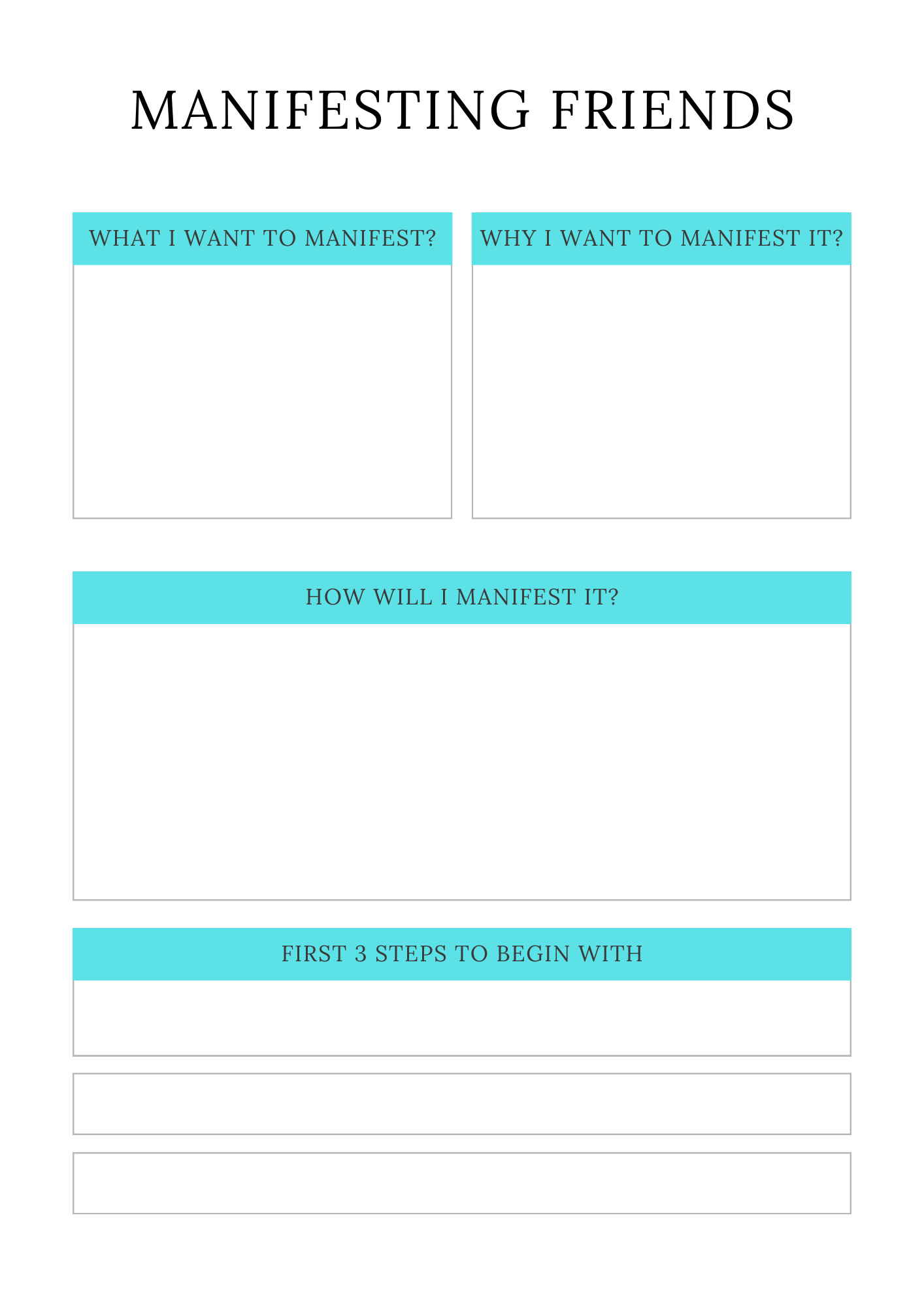 Manifestation Planner