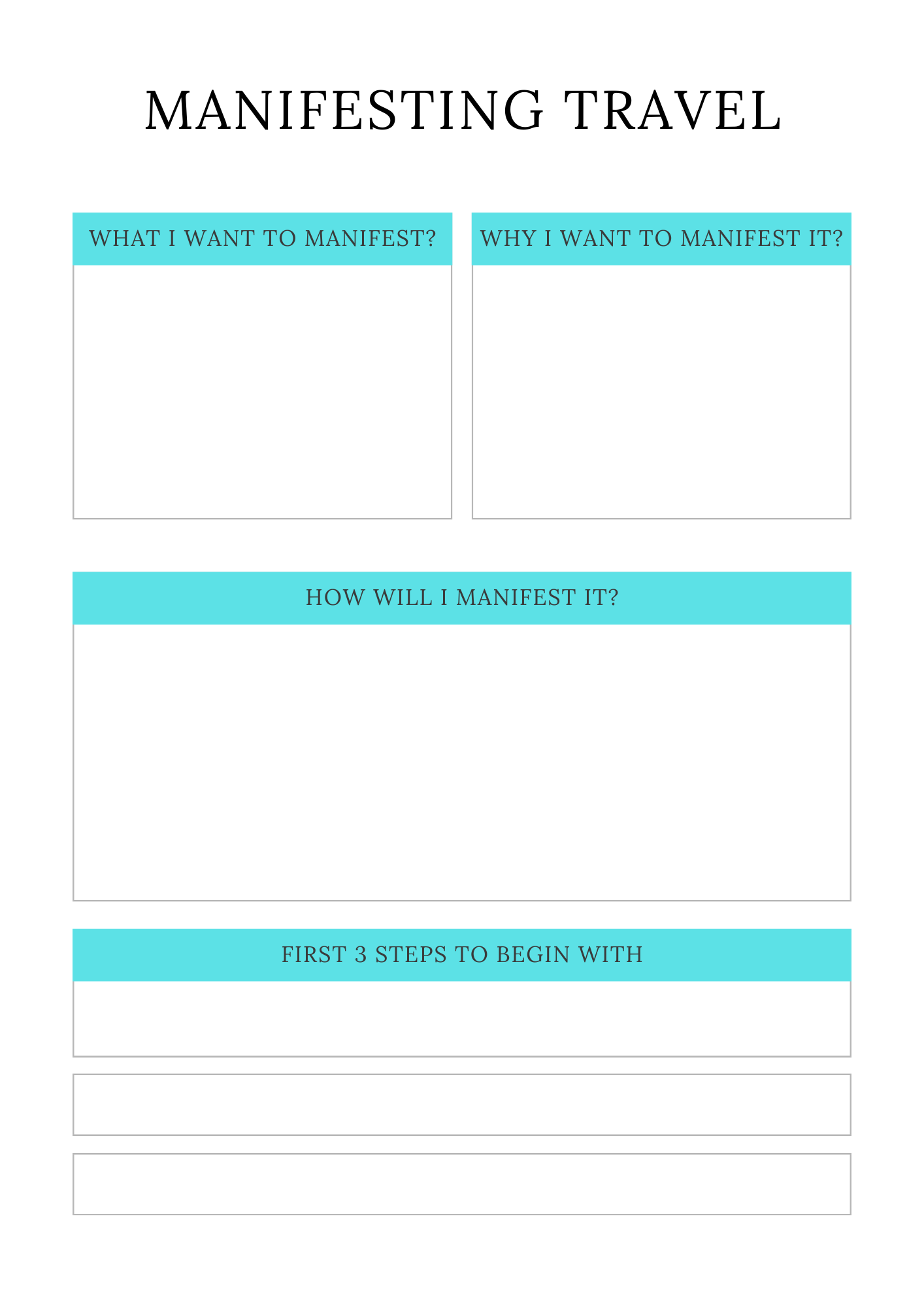 Manifestation Planner