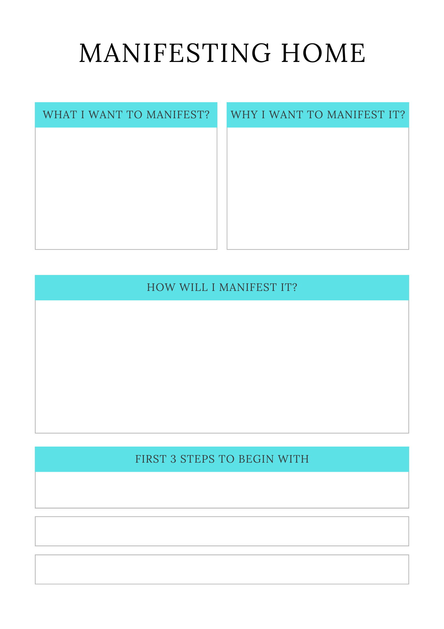 Manifestation Planner