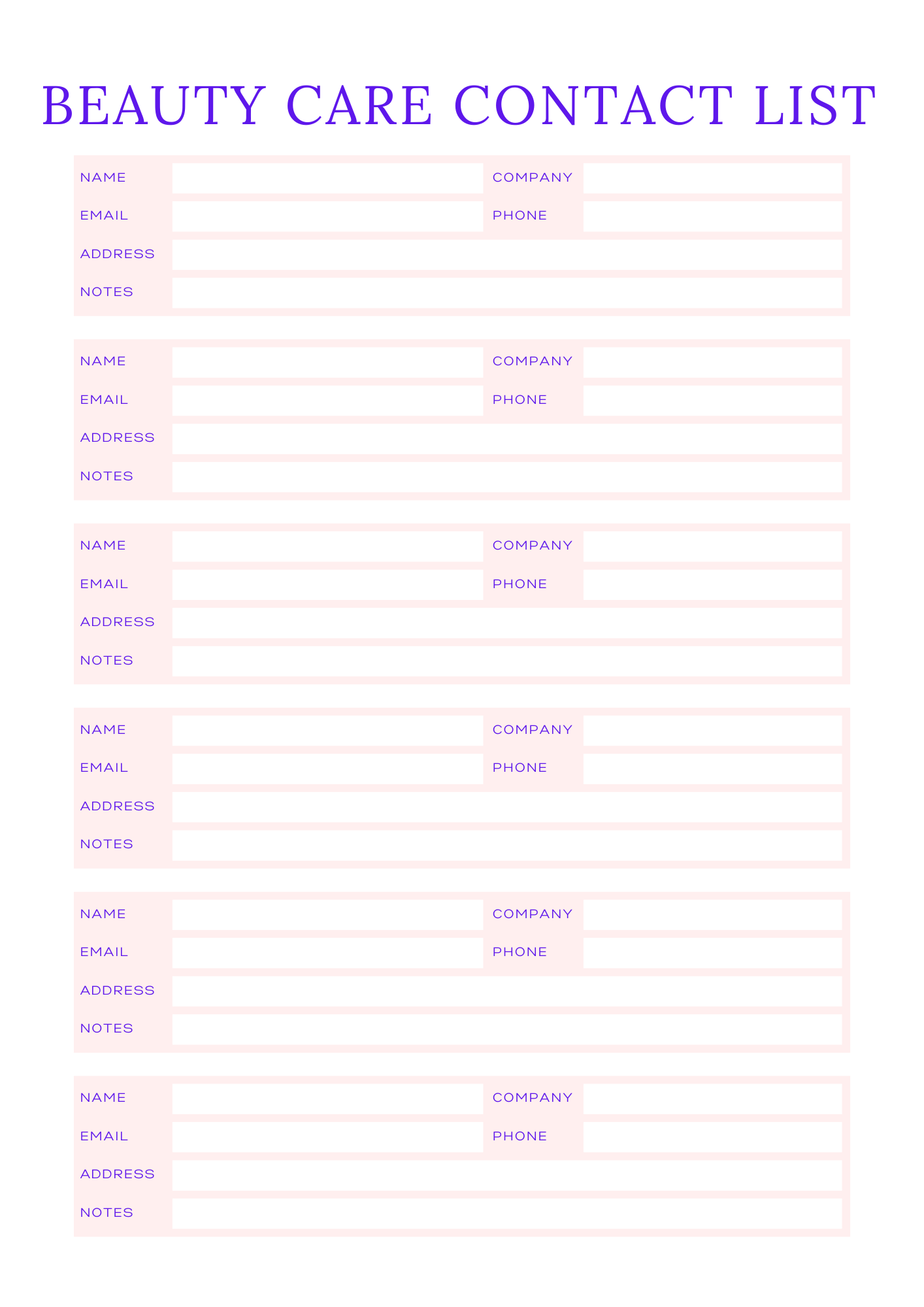 Self-Care Planner