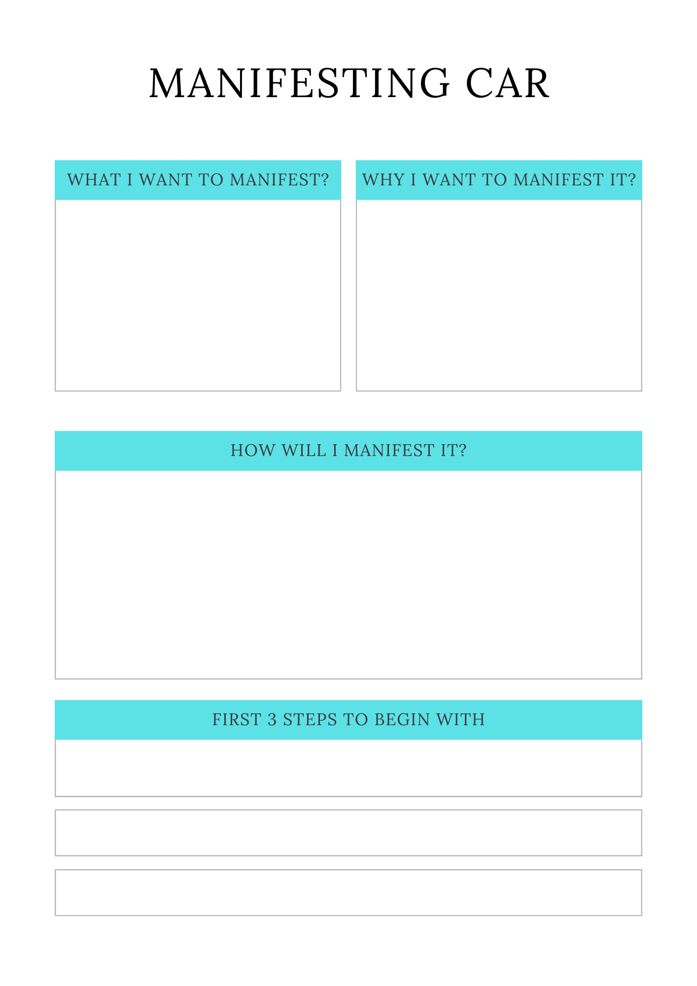 Manifestation Planner