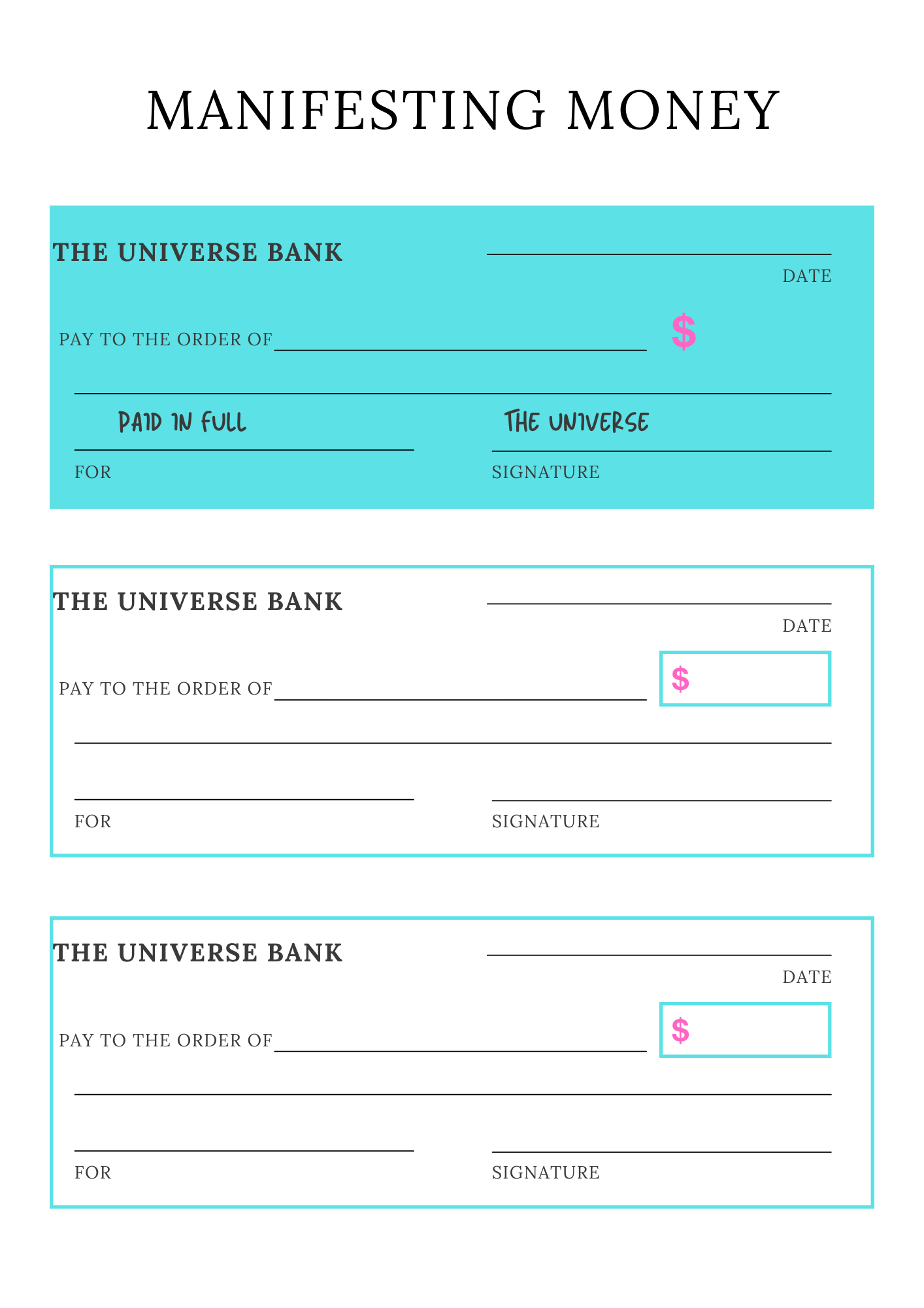 Manifestation Planner