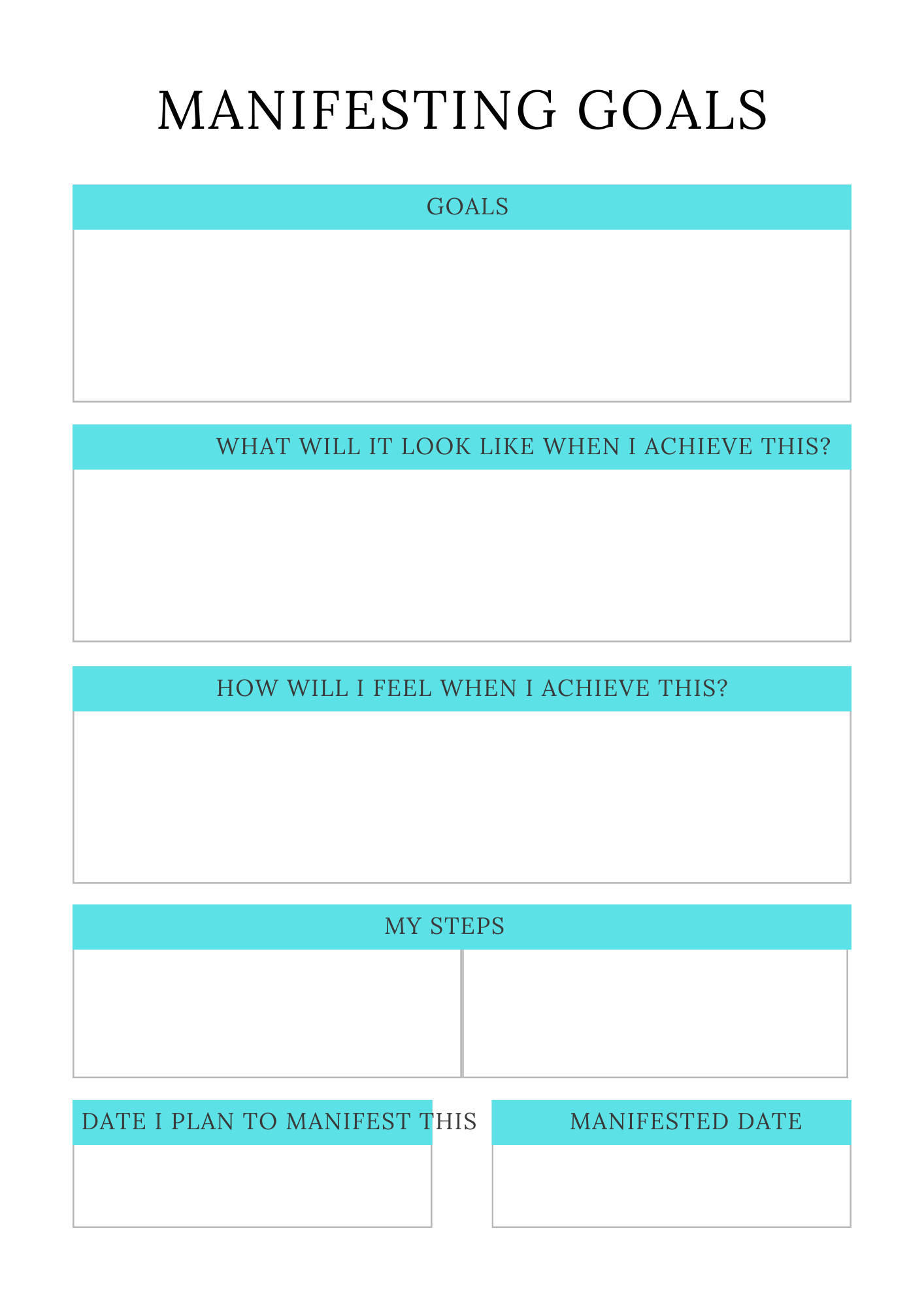 Manifestation Planner