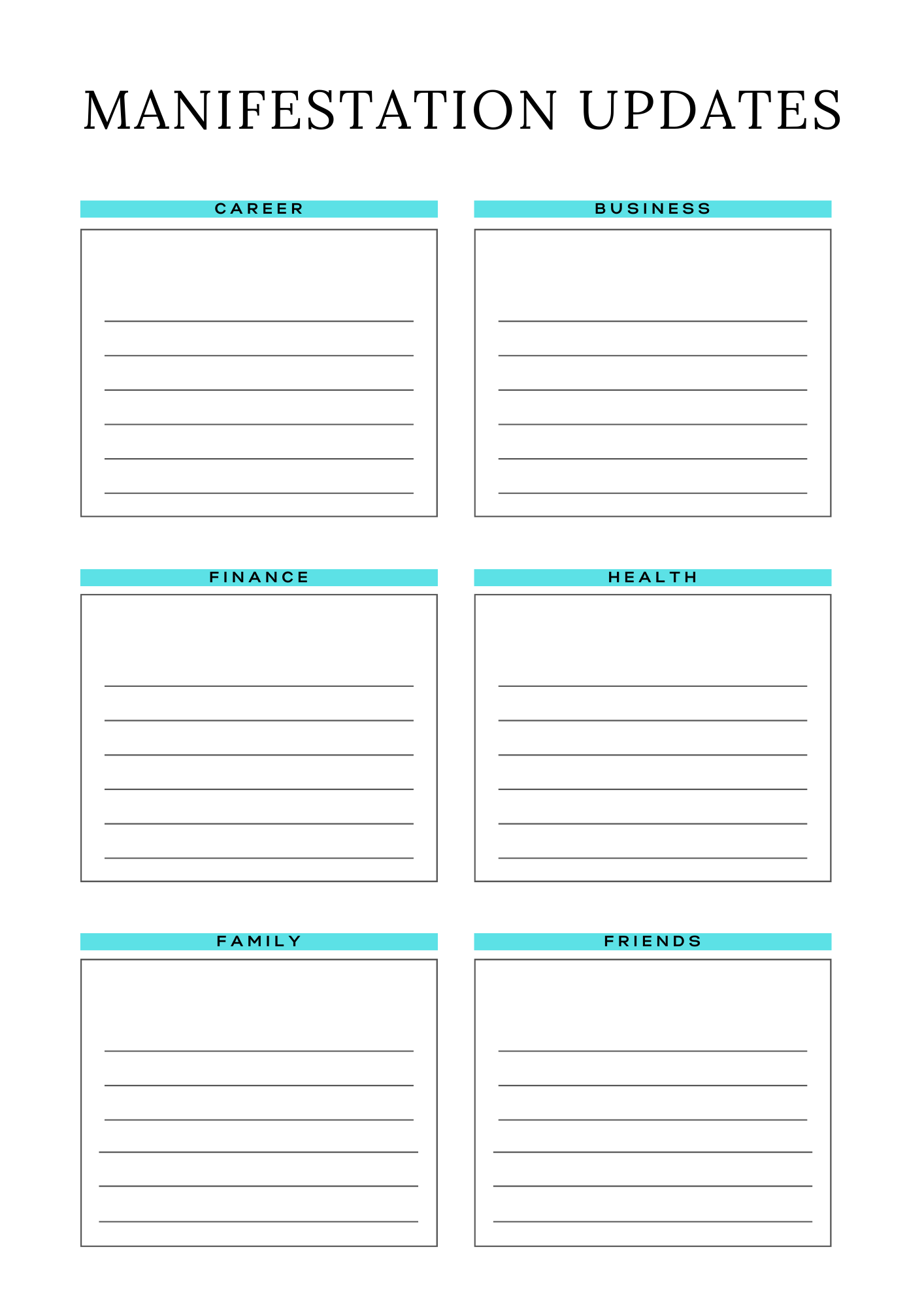 Manifestation Planner