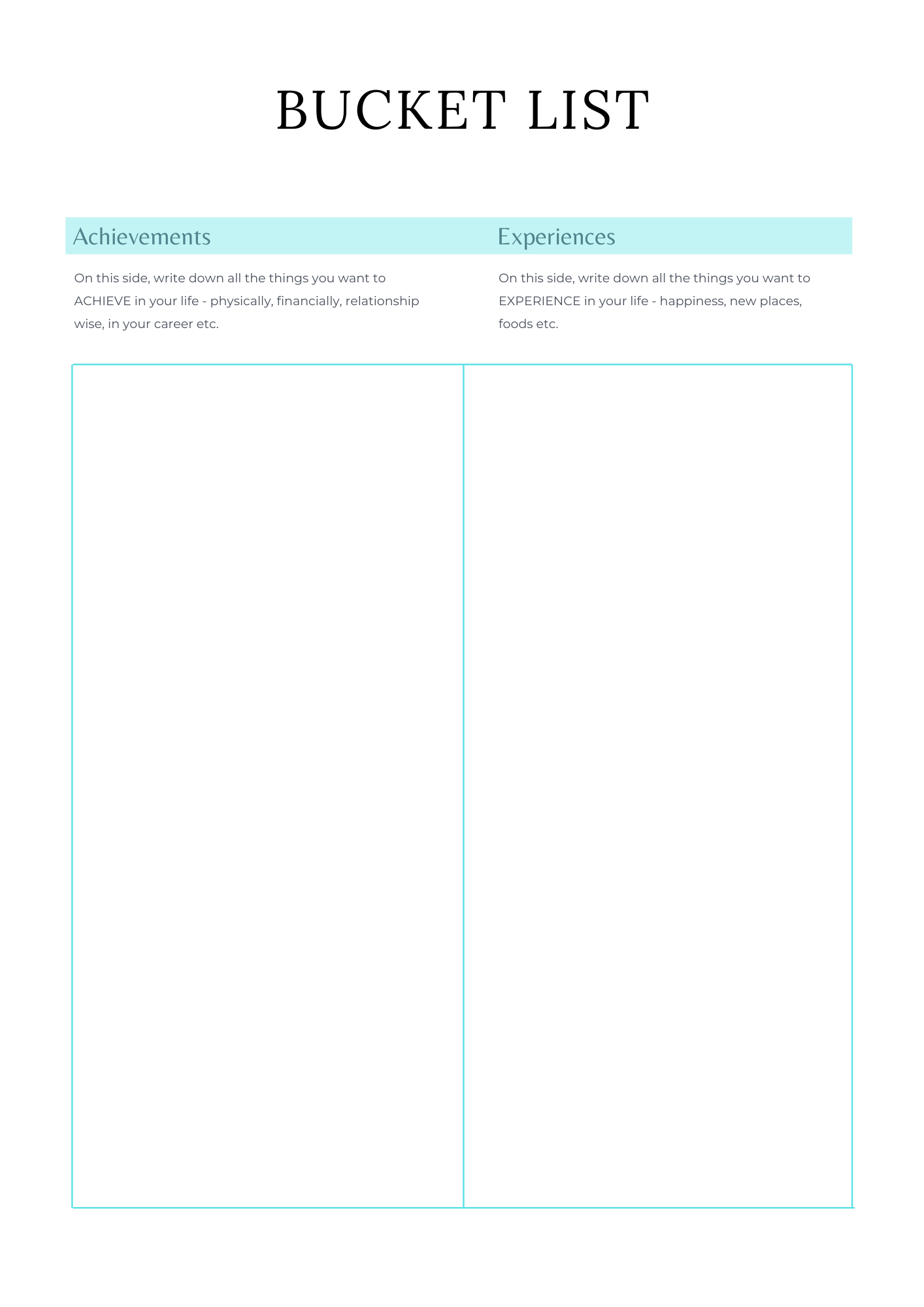 Manifestation Planner