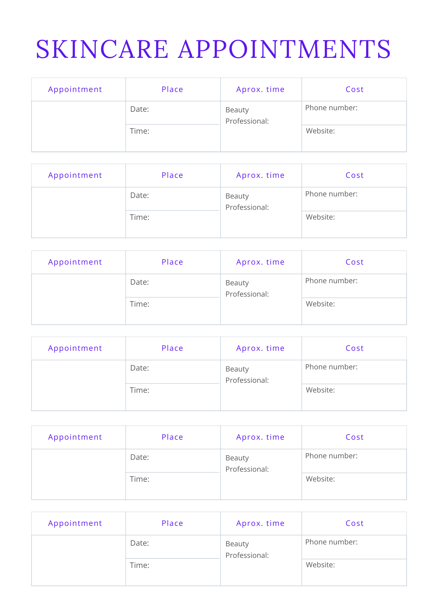 Self-Care Planner