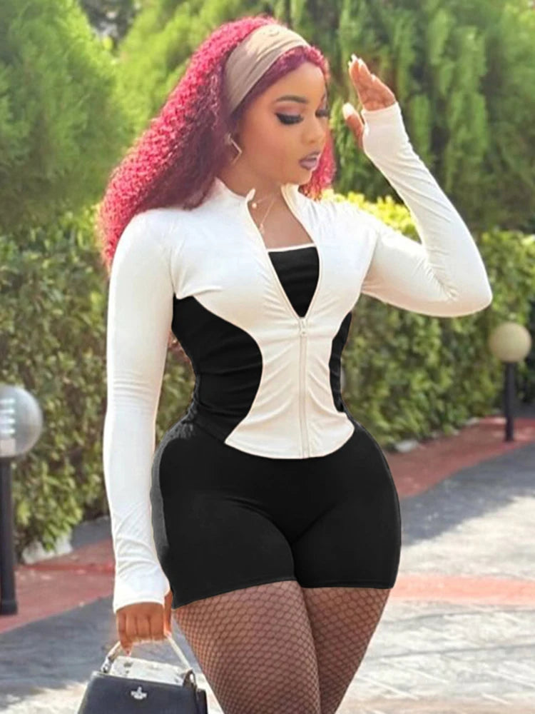 Jacket & Shorts Tracksuit Set
