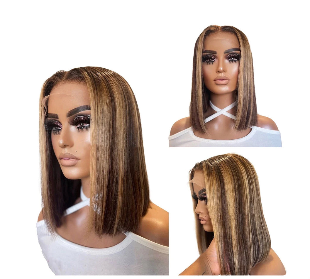 Pre Plucked 13x4 Lace Front Bob Glueless Wigs