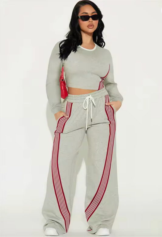 Long Sleeve Crop & Long Pants Set