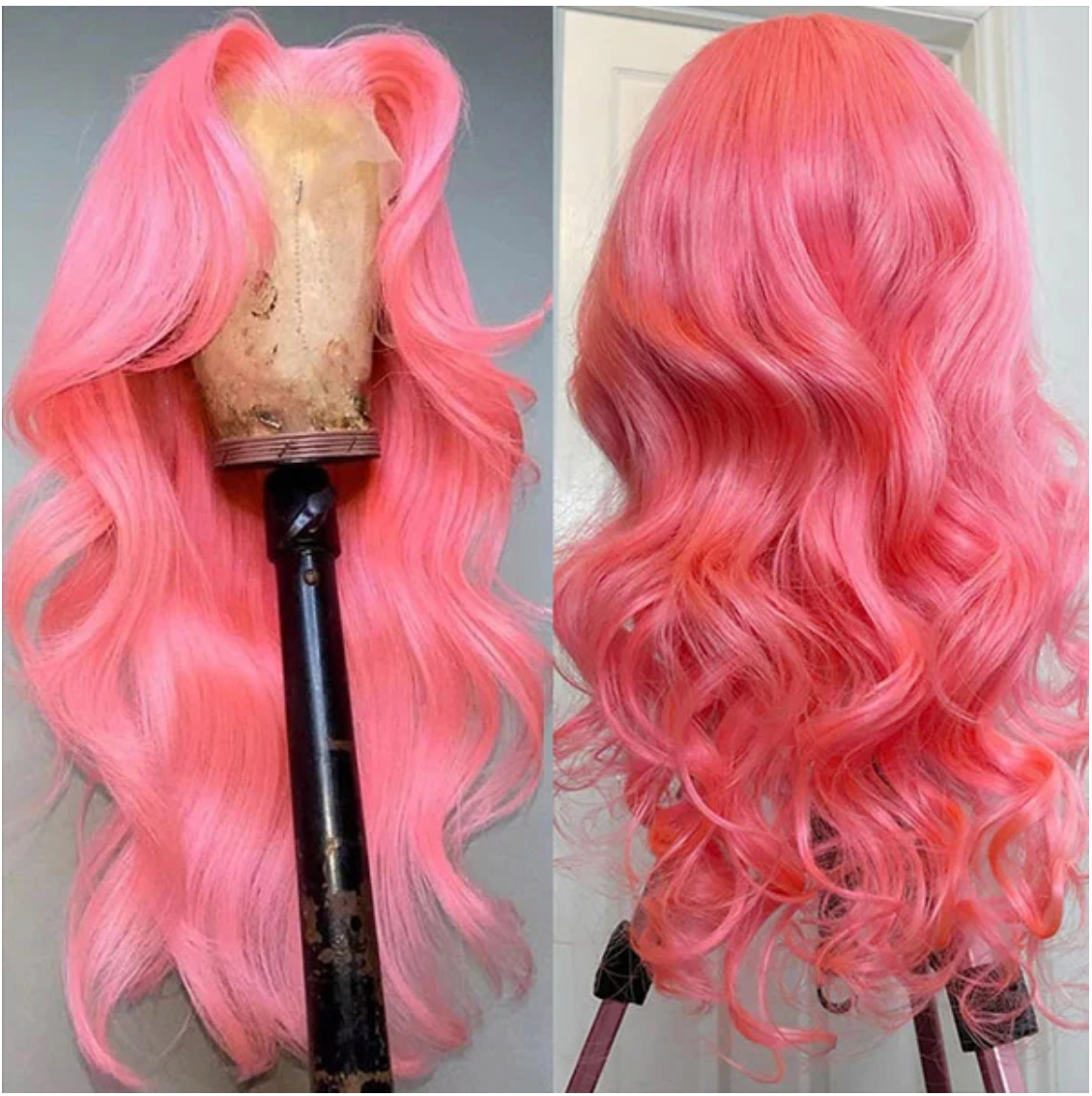 Barbie Pink Grade 10A Transparent HD Body Wave Lace Front Wig