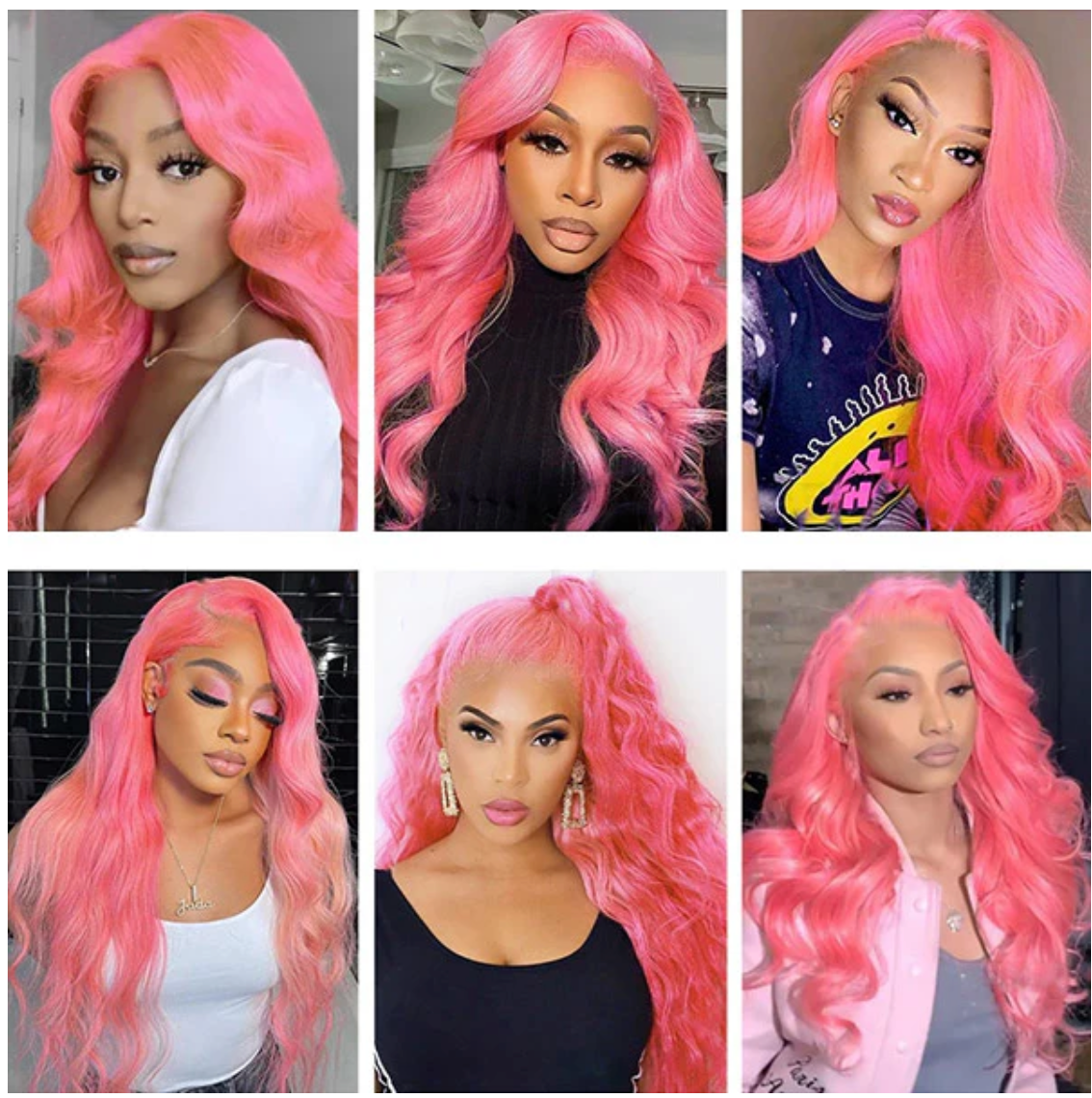 Barbie Pink Grade 10A Transparent HD Body Wave Lace Front Wig