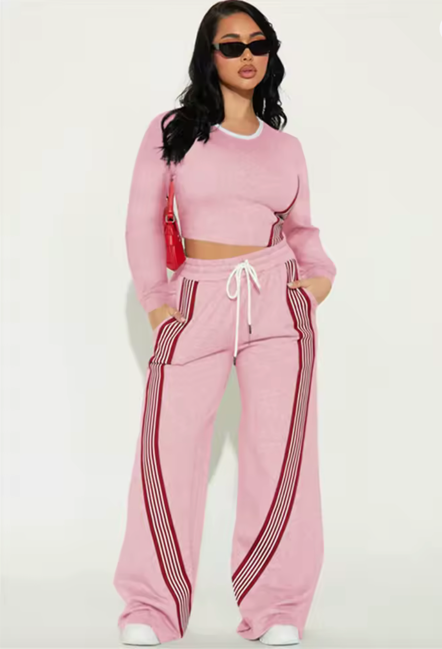 Long Sleeve Crop & Long Pants Set